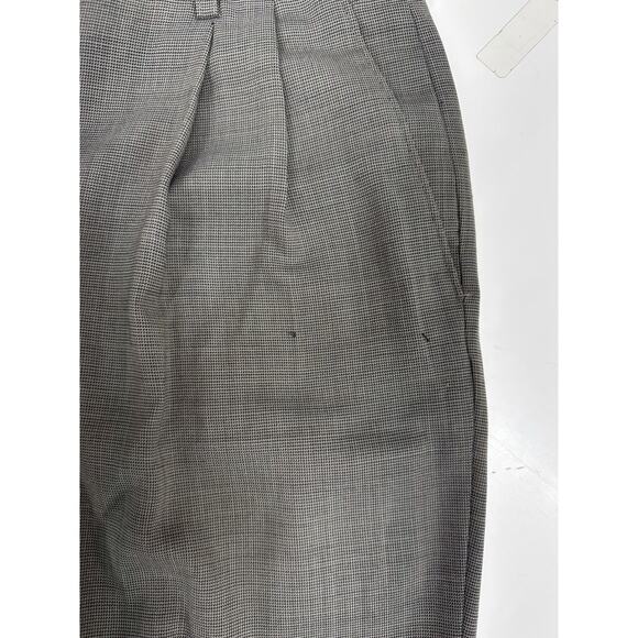 Hagger Black Label Mens Dress Pants Size 36x30 Gray Pleated Cuffed - Picture 10 of 11